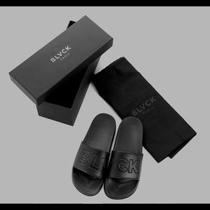 Mens Black slides